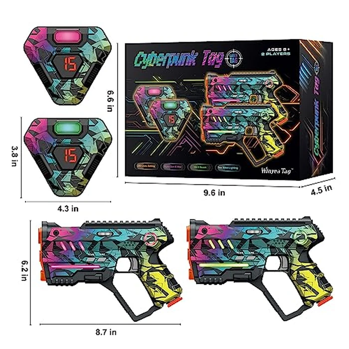 Laser Tag Set of 2, Lazer Tag Game for Kids Indoor & Outdoor Play, Gift Ideas for Kids Teens and Adults, Cool Toys for Teenage Ages 8 9 10 11 12+Year Old Boy & Girls by Winyea Tag - Image 6