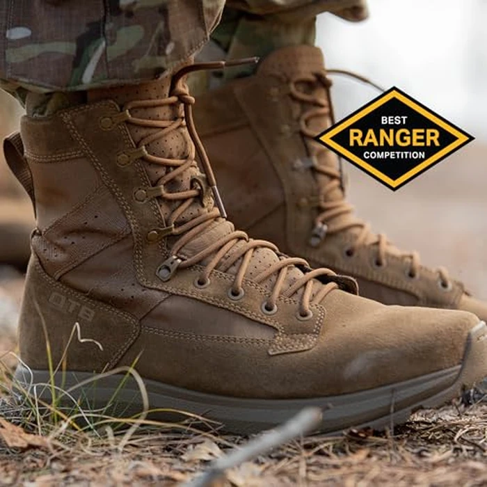 OTB Boots M-Flex 8 Tactical Boots for Men and Women - Lightweight, Durable Military & Combat Boots with Slip-Resistant Sole and Waterproof Leather, Coyote (Coyote, US Footwear Size System, Adult, Men, Numeric, Medium, 11) by OTB Boots - Image 2