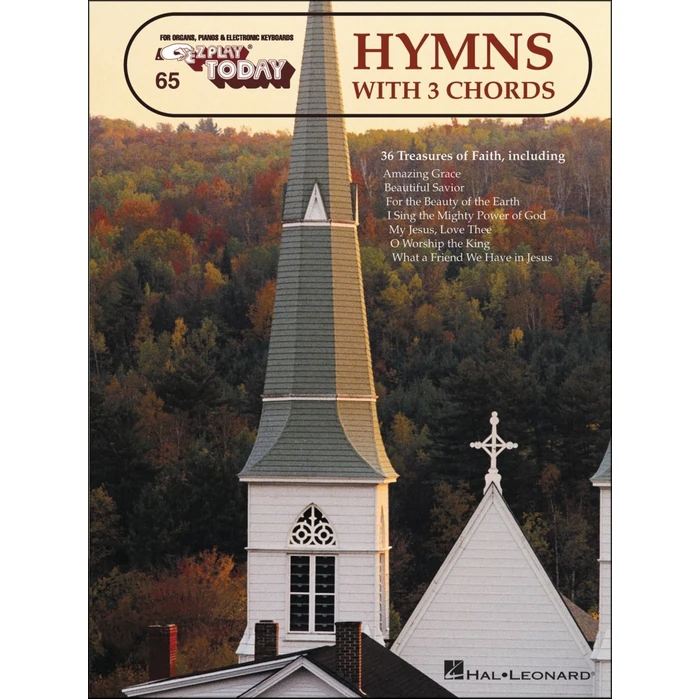 Hymns with 3 Chords E-Z Play Today Volume 65 by Hal Leonard - Used - Acceptable condition