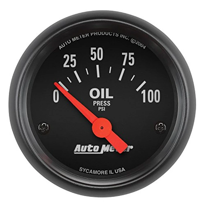 AUTO METER 2634 Z-Series Electric Oil Pressure Gauge, 2-1/16" (52.4mm) by AUTO METER - Used - Like New condition