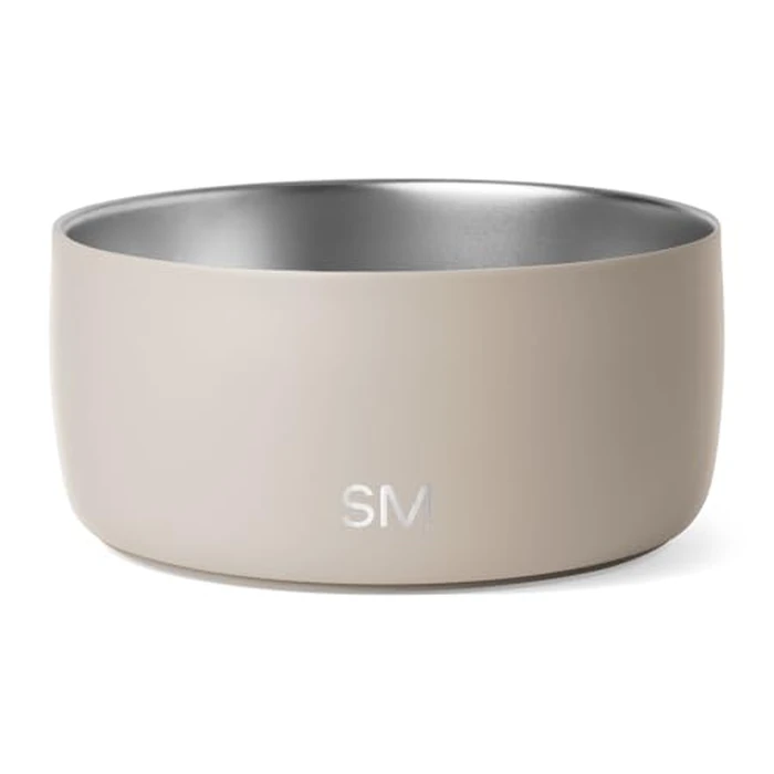 Simple Modern Stainless Steel Pet Bowl for Dogs & Cats | Insulated Stainless Steel Food Bowls for Dog Cat | Bentley Collection | Medium (32oz) | Almond Birch by Simple Modern - Used - Acceptable condition - CA$17.02