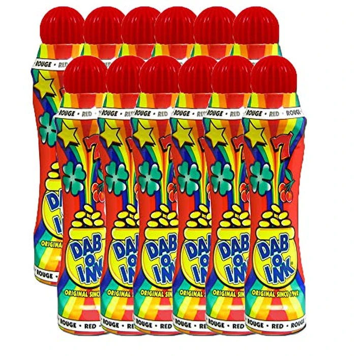 Dab-O-Ink Bingo Dauber 3oz Dozen (Red) by Dab-O-Ink - Used - Like New condition - US$17.26