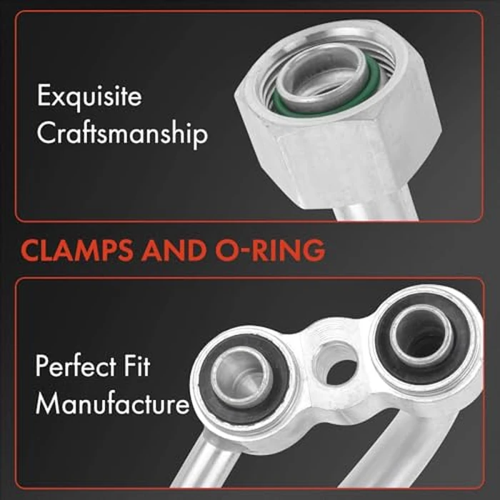 A-Premium A/C Suction Hose & Discharge Line Hose Assembly Compatible with Select Chevrolet & GMC Models - C1500, C2500, C3500, K1500, K2500, K3500, 1992, 5.0L 5.7L by A-Premium - Image 3