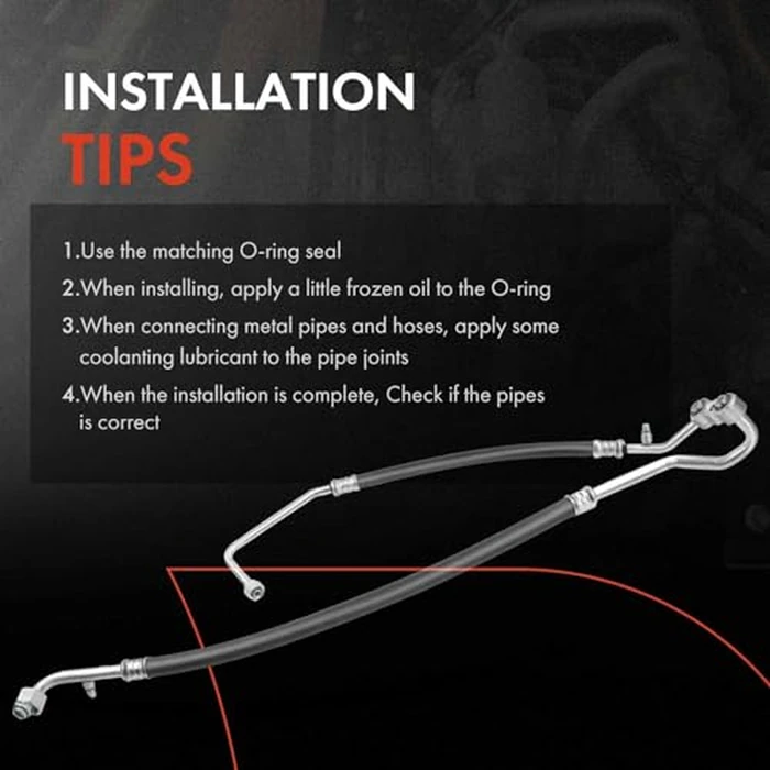 A-Premium A/C Suction Hose & Discharge Line Hose Assembly Compatible with Select Chevrolet & GMC Models - C1500, C2500, C3500, K1500, K2500, K3500, 1992, 5.0L 5.7L by A-Premium - Image 6