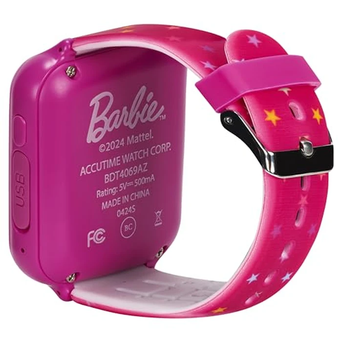 Barbie Kids Smart Watch - Interactive Touchscreen with Games, Selfie Camera, Step Tracker, Alarm, and Stylish Printed Silicone Strap - Fits Wrists 5.5" to 8.5" by Accutime - Image 3