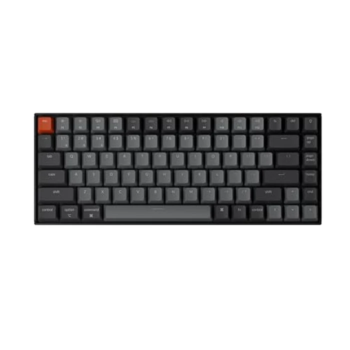 Keychron K2 75% Layout Bluetooth Wireless Mechanical Gaming Keyboard Silent K Pro Red Switch/White LED Backlit/USB C/Anti Ghosting/N-Key Rollover, 84 Keys, for Mac Windows by Keychron - Used - Like New condition