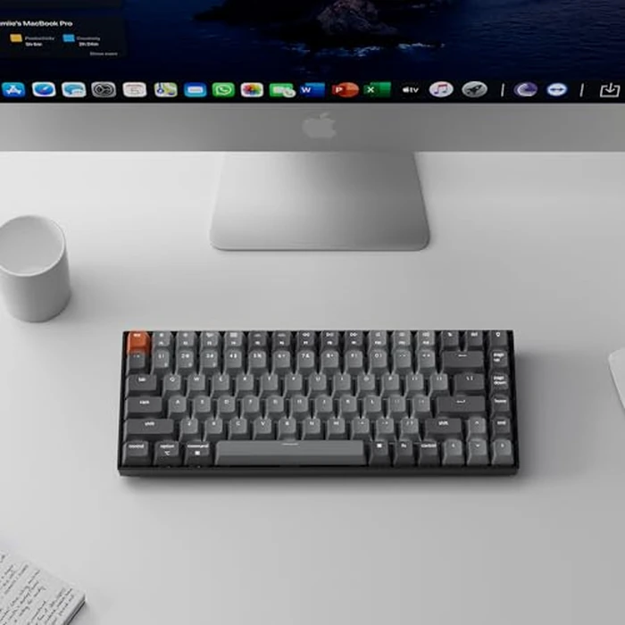 Keychron K2 75% Layout Bluetooth Wireless Mechanical Gaming Keyboard Silent K Pro Red Switch/White LED Backlit/USB C/Anti Ghosting/N-Key Rollover, 84 Keys, for Mac Windows by Keychron - Image 7