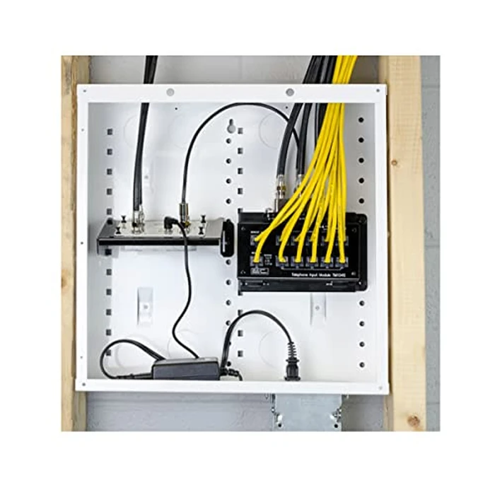 Legrand - OnQ 14 Inch Cable Management, Structured Media Box, In-Wall Enclosure, no cover, Glossy White, EN1480 by On-Q - Image 7