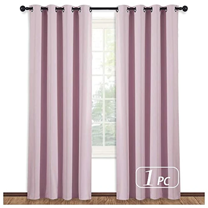 NICETOWN Girl's Room Blackout Curtain - Thermal Insulated Microfiber Grommet Top Window Treatment Drapery for Preteen Children (1 Panel, W52 x L84 Inch, Baby Pink) by NICETOWN - Image 2