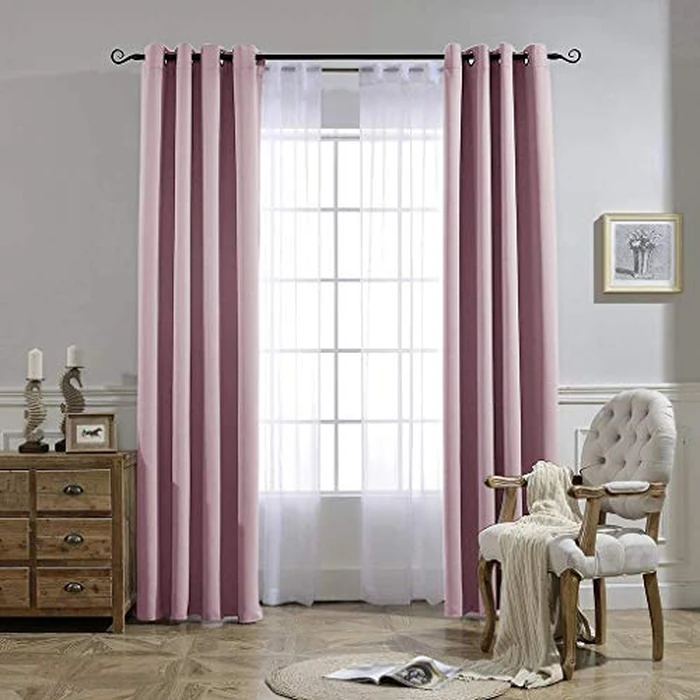 NICETOWN Girl's Room Blackout Curtain - Thermal Insulated Microfiber Grommet Top Window Treatment Drapery for Preteen Children (1 Panel, W52 x L84 Inch, Baby Pink) by NICETOWN - Image 6