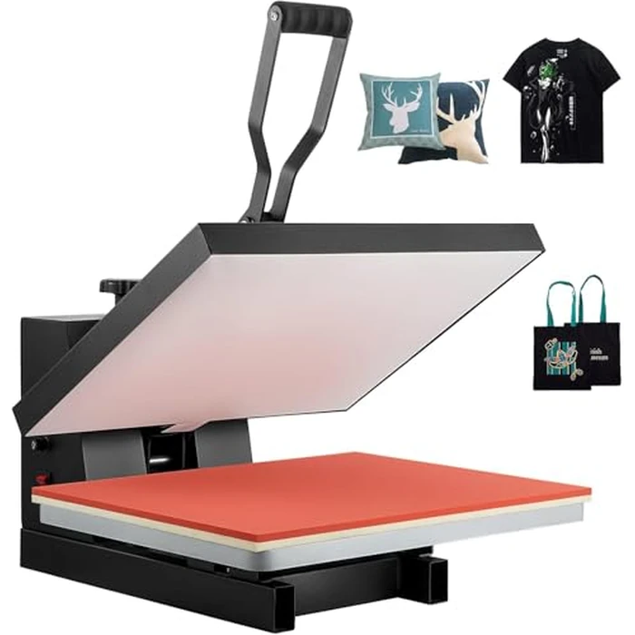 VEVOR Heat Press 16x24, 1700W Power Heat Press Machine, Fast Heating, High Pressure Heat Press Machine for T-Shirt, Digital Industrial Sublimation Printer for Heat Transfer Vinyl, Easy to Use, Black by VEVOR - Used - Like New condition