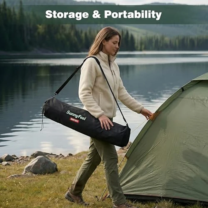 SunnyFeel Heavy-Duty Camping Chair - 800 lbs Capacity, Portable Folding with Padded Seat, Cup Holders, Mesh Storage Bag, and Carry Bag for Outdoor Adventures by SUNNYFEEL - Image 7