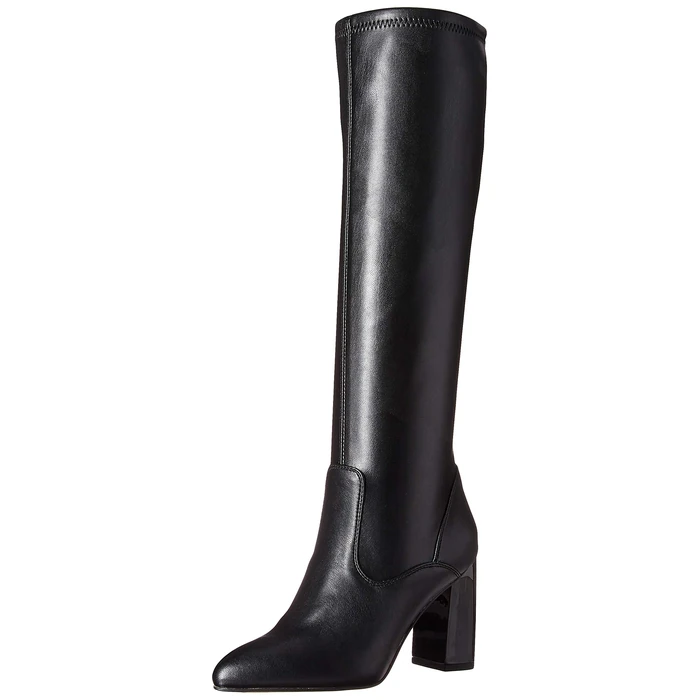 Franco Sarto Womens Katherine Pointed Toe Knee High Boots, Black Stretch Leather, 10 by Franco Sarto - Used - Very Good condition - CA$39.85