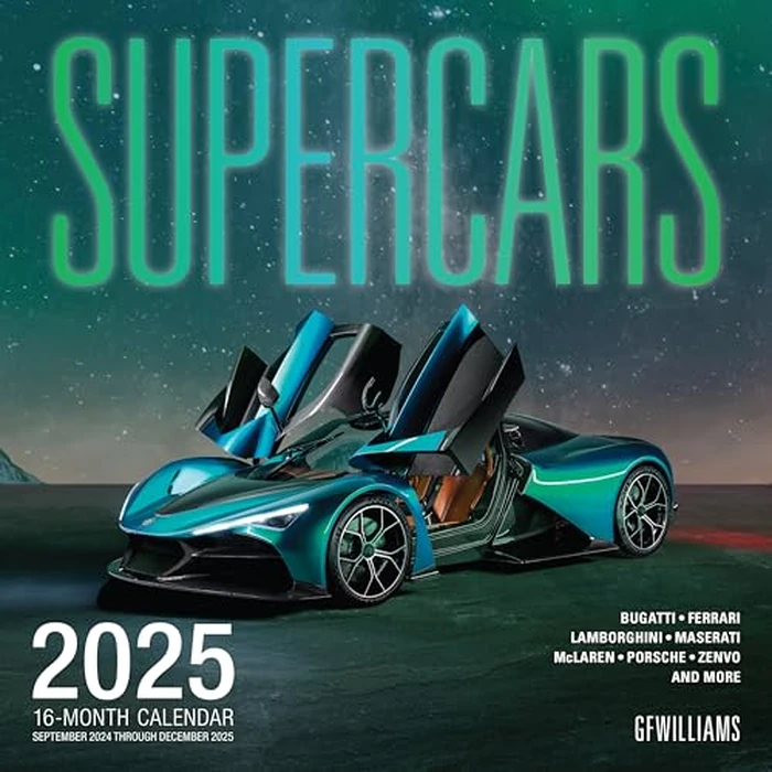 Supercars 2025: 16-Month Calendar--September 2025 through December 2026 by Motorbooks - Used - Like New condition