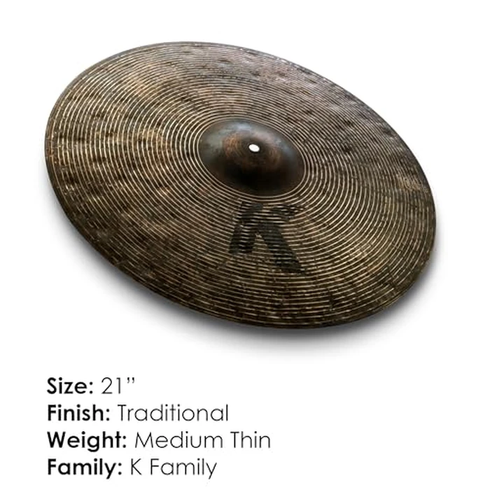 Avedis Zildjian Company K Custom Special Dry Ride Cymbal - 21 Inches by Zildjian - Image 2