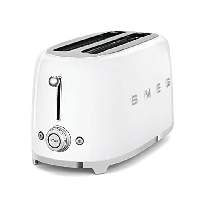Smeg 50's Style Retro Aesthetic 4 Slice Toaster 6 Presets with 2 Extra Wide Slots, TSF02WHUS, White by Smeg - Image 2