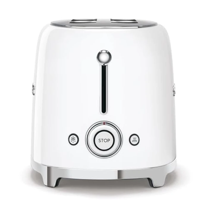 Smeg 50's Style Retro Aesthetic 4 Slice Toaster 6 Presets with 2 Extra Wide Slots, TSF02WHUS, White by Smeg - Image 3