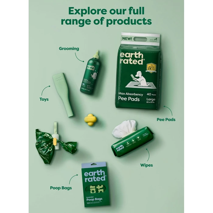 Earth Rated Puppy Pads, Max Absorbency Pee Pads for Dogs, Absorbs 2X Faster & 2X More, Leak Prevention, Potty Training, Fragrance-Free, Unscented, Regular [L], 22” x 23”, 40 Count by Earth Rated - Image 8