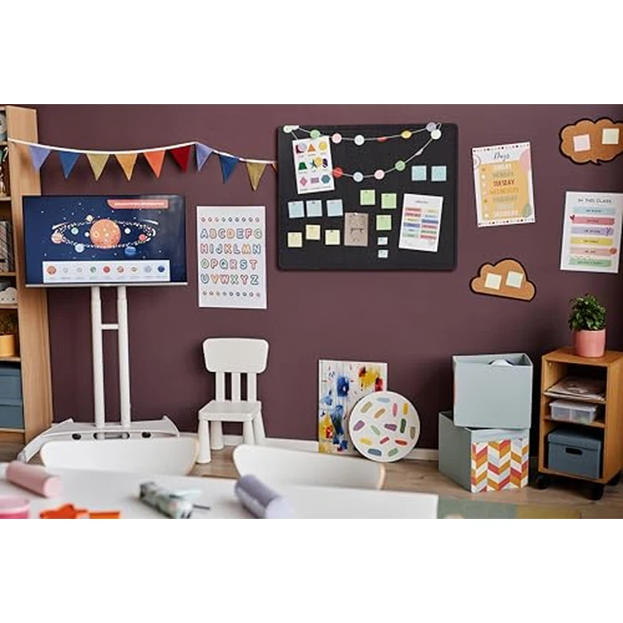 Yunihome Large Bulletin Board - Foldable 36x24 Inches Cork Board Alternative with 20 Push Pins, 3' x 2' Self-Adhesive Felt Bulletin Board for Wall, Home Office Classroom Decor by Yunihome - Image 7