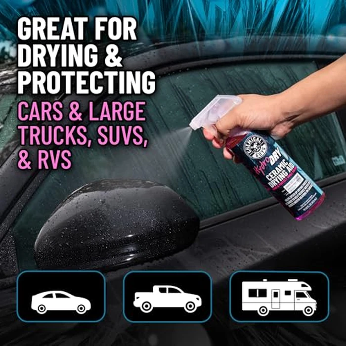 Chemical Guys HydroDry, Ceramic Drying Aid - 16 oz Quick Detail Spray Enhances Shine and Protection After Wash, Safe for Cars, Trucks, SUVs, Motorcycles, and RVs - Hydrophobic Gloss Booster by Chemical Guys - Image 5