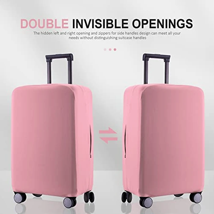 RainVillage Travel Luggage Cover - Scratch-Resistant Fit 19-31 Inch, Pink, L(26-27 inch) by RainVillage - Image 2