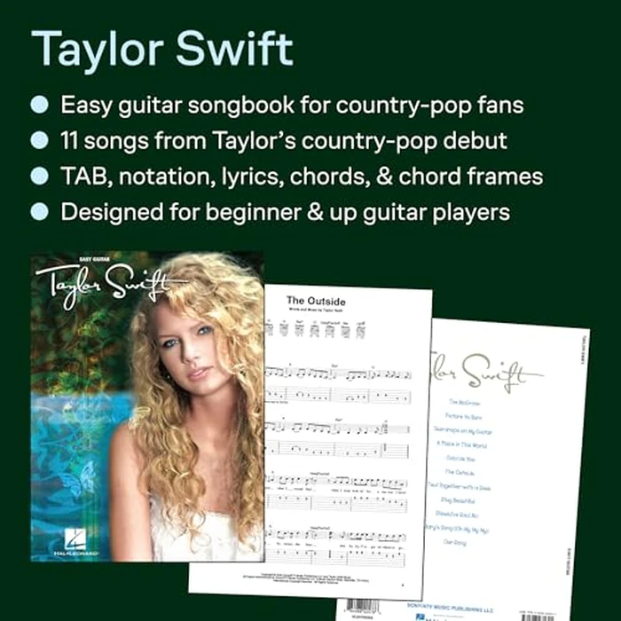 Taylor Swift: Easy Guitar with Notes & Tablature Songbook | Electric Guitar Sheet Music Book for Students and Teachers | Country Pop Fingerstyle and Chord Arrangements for Acoustic by Hal Leonard - Used - Acceptable condition - CA$9.35
