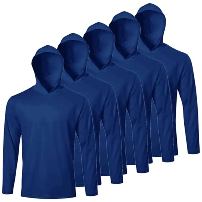 LeeHanTon Men UPF 50+ Sun Protection Breathable T Shirt Long Sleeve Workout T-Shirts with Hood Quick Dry Athletic Shirt Gym Active T Shirt Moisture Wicking Tee Tops M by LeeHanTon - Used - Like New condition - US$37.21