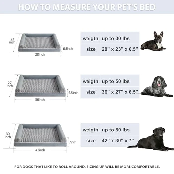 BFPETHOME Dog Beds for Large Dogs, Orthopedic Dog Bed for Medium Large Dogs,Big Waterproof Couch Pet Bed with Removable Washable Cover by BFPETHOME - Image 6