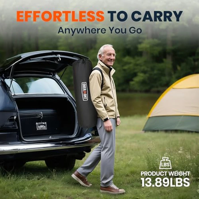 Overmont Heated Camping Chair with Adjustable High Backrest - 3 Heat Levels Seat & Backrest Separately Control - Heavy Duty Portable Heated Chair for Adults Supports 450 LBS - Battery NOT Included by OVERMONT - Image 7