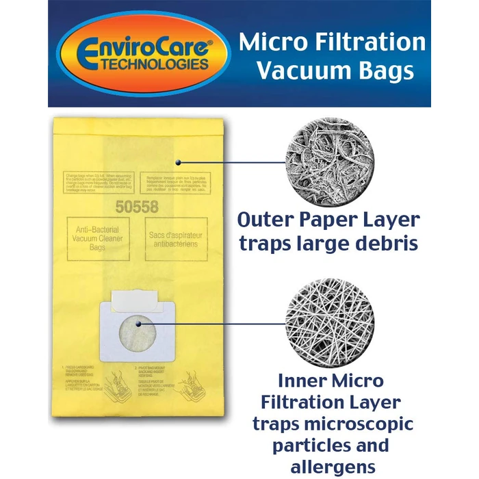 Envirocare Replacement Vacuum Bags Compatible with Kenmore Canister Type C/Q. 5055, 50557 and 50558 Panasonic Type C-5 Vacuums,15 pack by EnviroCare - Image 3