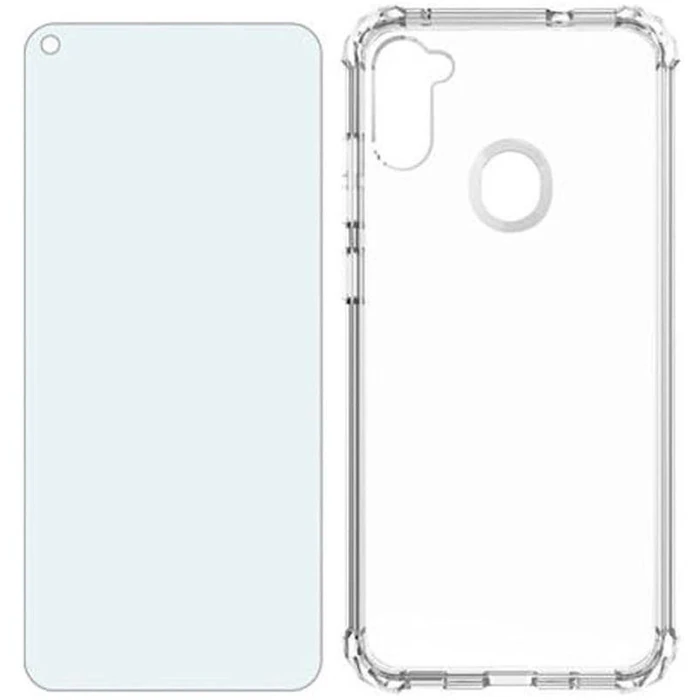 Verizon Clear Phone Case and Blue Light Screen Protector for Samsung Galaxy A11 - Clear by Verizon - Refurbished - Acceptable condition - US$20.98