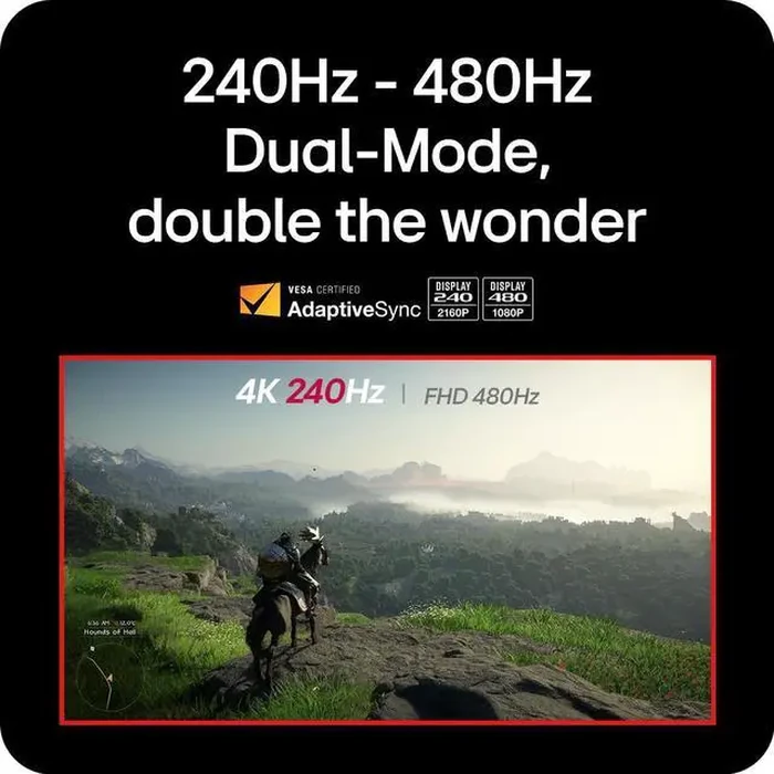LG UltraGear G8 27" DUAL MODE UHD 4K 240Hz Full HD 480Hz Nano IPS with Nvidia G-Sync Compatible 1ms HDR600 Gaming Computer Monitor with Height by LG Electronics - Image 6