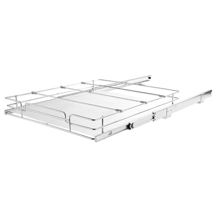 VEVOR 18.5"Wx21"Dx3.5"H Pull Out Cabinet Organizer, Heavy Duty Slide Out Pantry Shelves, Chrome-Plated Steel Roll Out Drawer, Drawer Storage for Home Under Sink, 20"Wx22"Dx7"H Install Size for Cabinet by VEVOR - Image 9