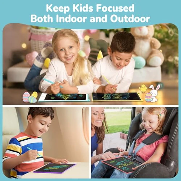 TECJOE 4 Pack LCD Writing Tablet, 8.5 Inch Colorful Drawing Board, Kids Travel Games Activity Learning Toys, Birthday Gifts for 3-8 Year Old Boys Girls Toddlers Preschooler by TECJOE - Image 8