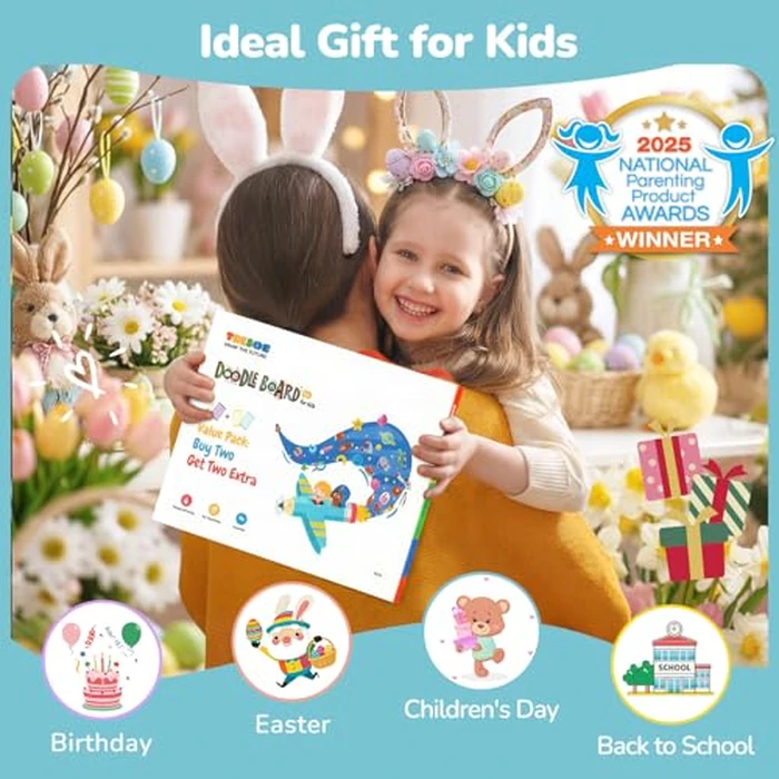 TECJOE 4 Pack LCD Writing Tablet, 8.5 Inch Colorful Drawing Board, Kids Travel Games Activity Learning Toys, Birthday Gifts for 3-8 Year Old Boys Girls Toddlers Preschooler by TECJOE - Image 9