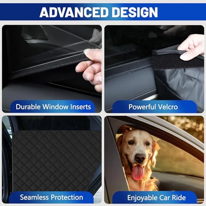 CarChic Dog Car Door Protector, 2 Pack Heavy Duty 5-Layer Car Door Protectors from Dog Scratching,Waterproof Door Protectors for Vehicles,Universal Fit for Cars, Trucks, SUVs, Storm Black by CarChic - Image 2