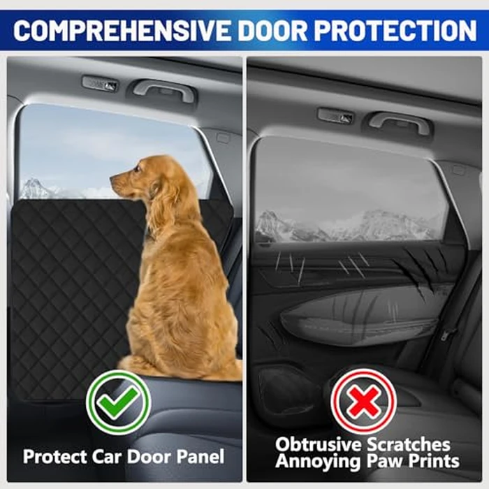 CarChic Dog Car Door Protector, 2 Pack Heavy Duty 5-Layer Car Door Protectors from Dog Scratching,Waterproof Door Protectors for Vehicles,Universal Fit for Cars, Trucks, SUVs, Storm Black by CarChic - Image 4