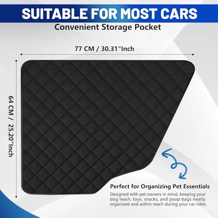 CarChic Dog Car Door Protector, 2 Pack Heavy Duty 5-Layer Car Door Protectors from Dog Scratching,Waterproof Door Protectors for Vehicles,Universal Fit for Cars, Trucks, SUVs, Storm Black by CarChic - Image 5