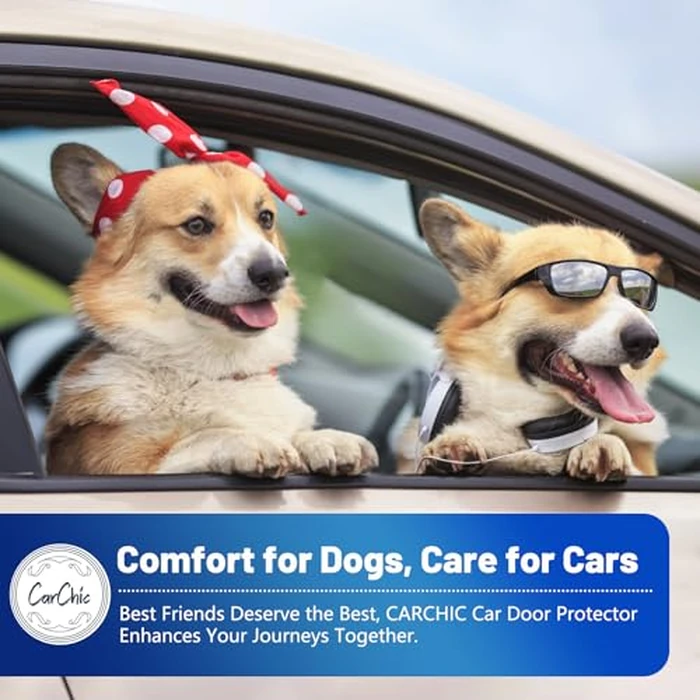 CarChic Dog Car Door Protector, 2 Pack Heavy Duty 5-Layer Car Door Protectors from Dog Scratching,Waterproof Door Protectors for Vehicles,Universal Fit for Cars, Trucks, SUVs, Storm Black by CarChic - Image 8