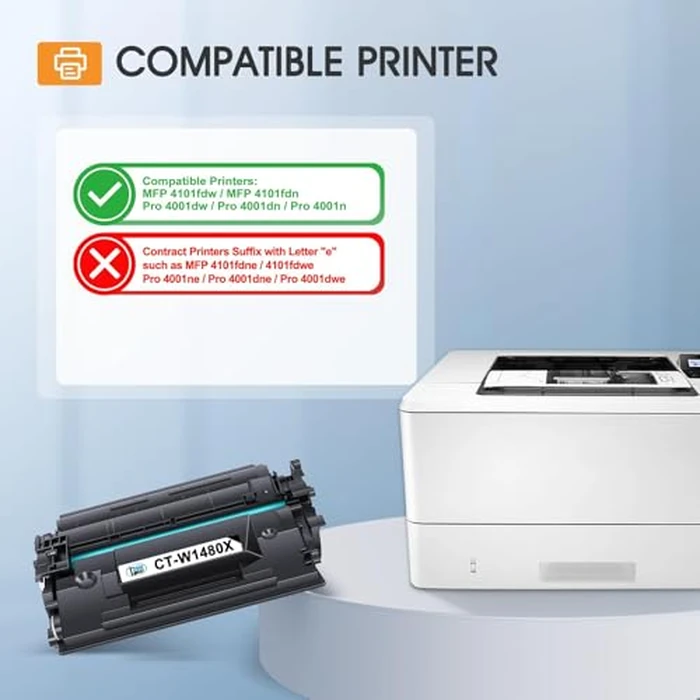 148X Toner Cartridge Black High Yield 4101fdw 148A Compatible Replacement for HP 148X 148A W1480A W1480X for HP LaserJet Pro MFP 4101fdw 4101fdn Pro 4001dw 4001dn 4001n Printer Ink (2 Pack with Chip) by Cool Toner - Image 3