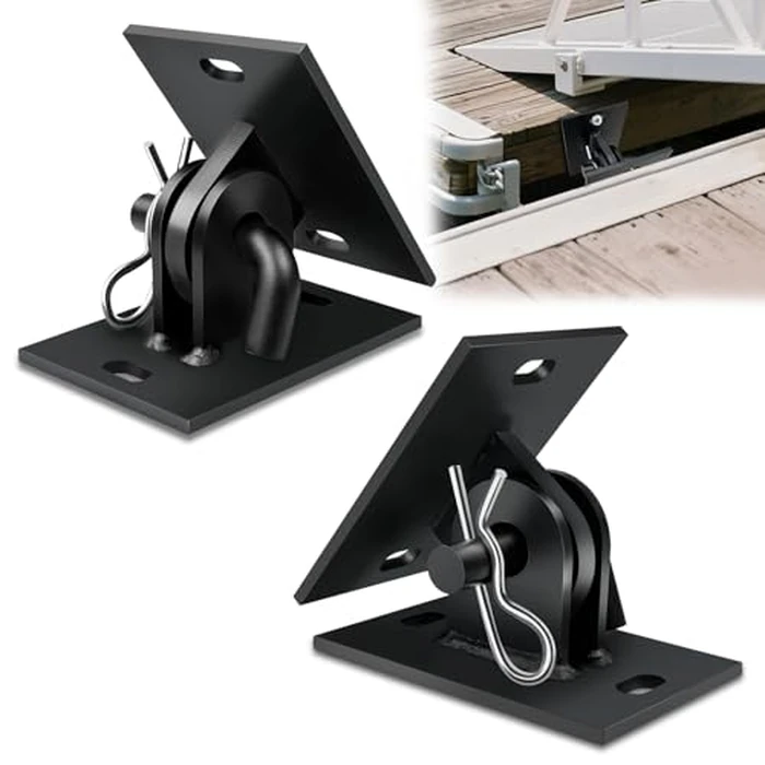 folosem 2pcs Stationary Dock Connector Hinge Kit, Hot Dip Galvanized Floating Dock Brackets Hardware T Connectors, Heavy Duty Dock Hardware Brackets Dock Accessorie by folosem - Used - Very Good condition - CA$56.28