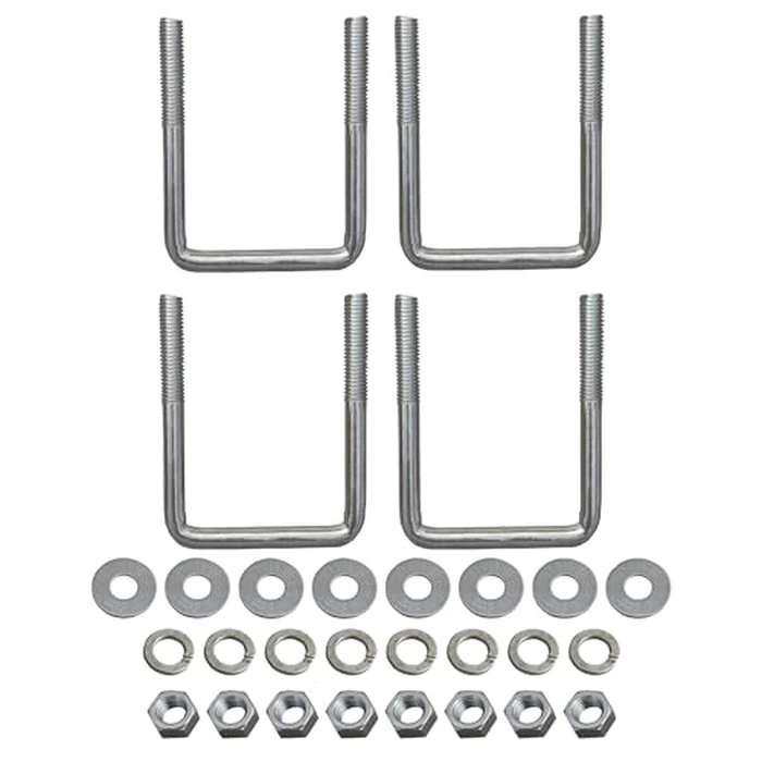 A.A Square U Bolt with Hardware for Boat Trailer, Galvanized Steel, 1/2" Diameter x 3-1/16" x 4-5/16" for 3x3 Beam (4 Pack) by A.A - Image 2