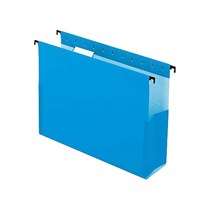 Pendaflex Hanging Folders SureHook Reinforced Extra Capacity, 3-Inch Box File, Letter Size, Blue, Tear-Resistant Sides, Smooth Glide Rods, Holds Up to 600 Sheets, 25 Folders with 20 Tabs per Box by Pendaflex - Image 2