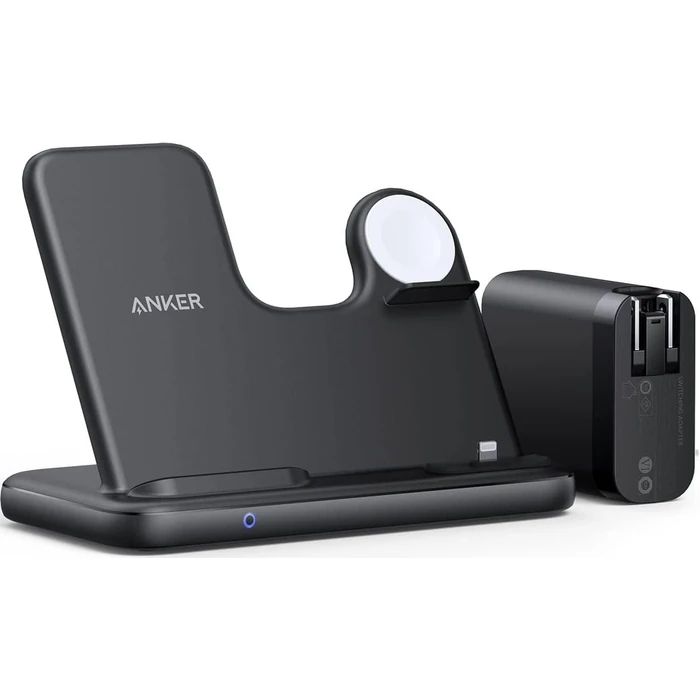 Anker 544 4-in-1 Stand Wireless Charger with 60W Quick Charge DC Adapter - Black by Anker - Image 1