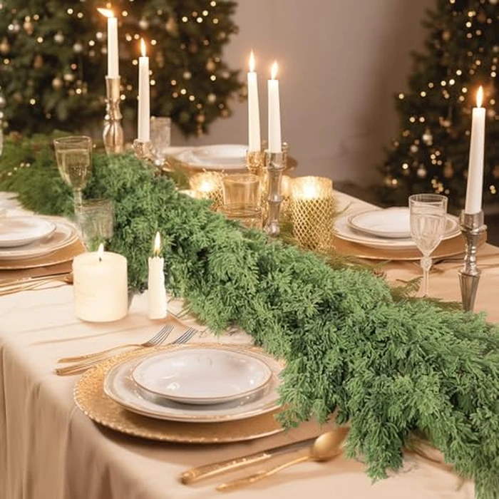 WBHome Real Touch Pinus Garland for Christmas Holiday Seasonal Outdoor/Indoor Home Decor, 6FT Long by WBHome - Image 5