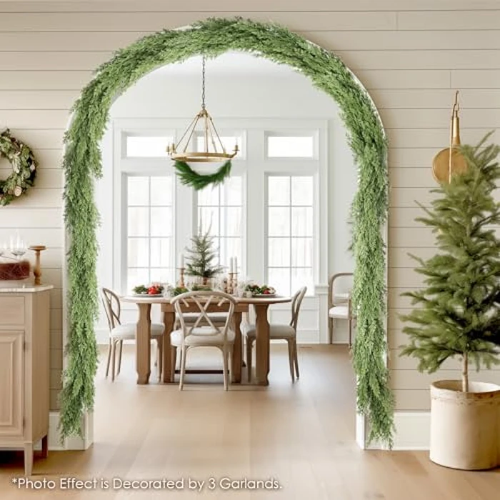 WBHome Real Touch Pinus Garland for Christmas Holiday Seasonal Outdoor/Indoor Home Decor, 6FT Long by WBHome - Image 7
