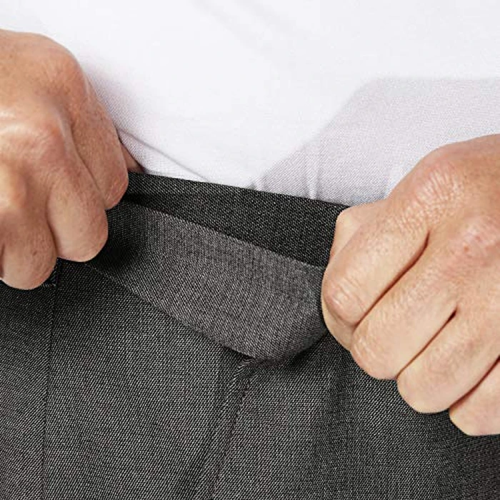 Haggar J.M Men's Big and Tall Expandable Waist Classic Fit Flat Front Pant, Dark Grey Heather, 44Wx30L by Haggar - Image 5
