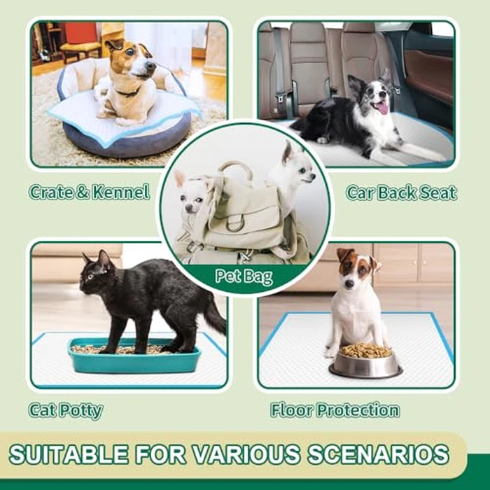 IMMCUTE Puppy Pads 22"x23" 100 Count | 6-Layer Leak-Proof & Super Absorbent Dog Training Pads | Disposable Potty Pads for Puppies, Dogs, Cats & Rabbits | Blue & White by IMMCUTE - Image 7