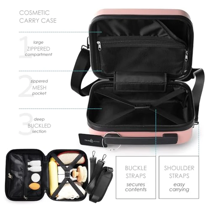 TRAVELARIM Non-Expandable, Pink, Medium 24-Inch Checked, 24 Inch Luggage by TRAVELARIM - Image 7