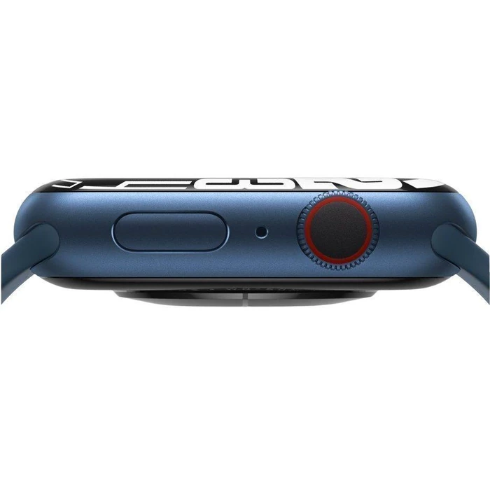 Apple Watch Series 7 (GPS) - 32GB - 41mm - Blue Aluminum Case with Abyss Blue Rubber Sport Band by Apple - Image 4